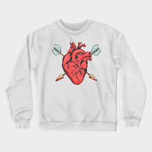 Heart Pierced by Two Arrows Crewneck Sweatshirt